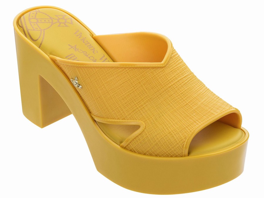 Zapatos Altos Melissa Vivienne Westwood Orb Mujer - Amarillo - Argentina TRO-821543